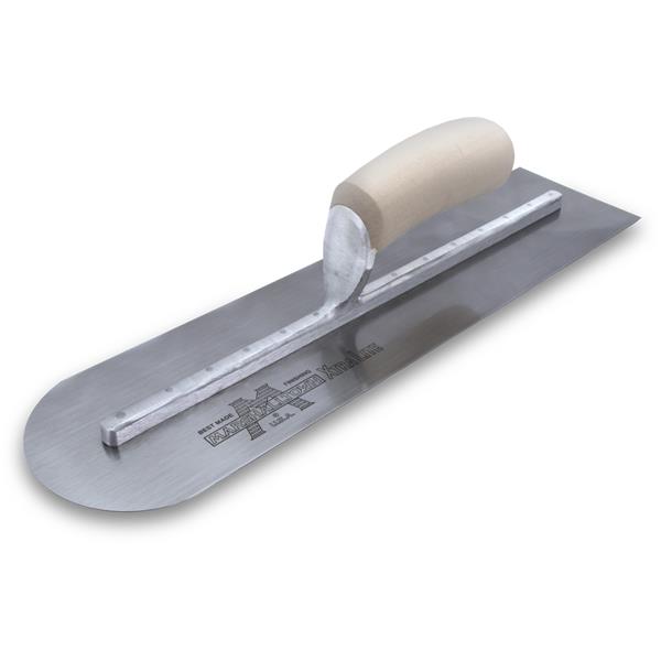 Marshalltown 20x4 Finishing Trowel Round Front End