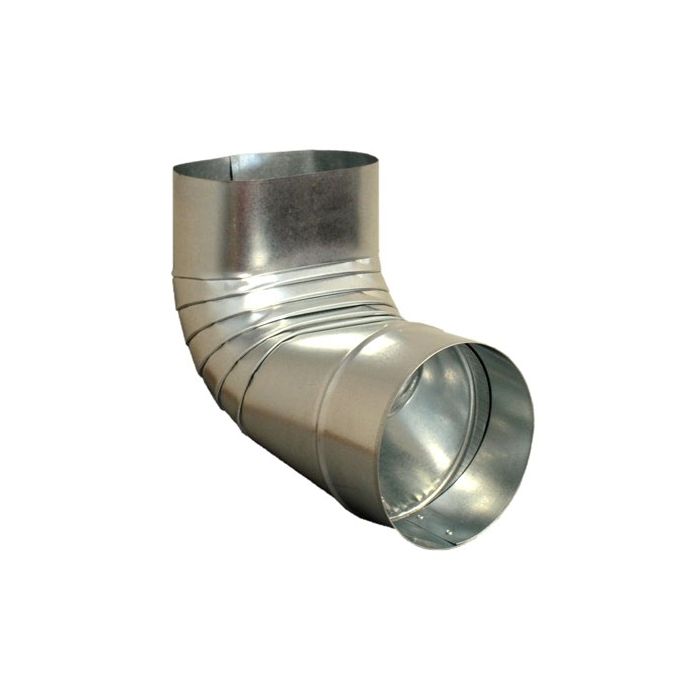 [hmo60148] 8" Oval x Round 90 Boot Duct