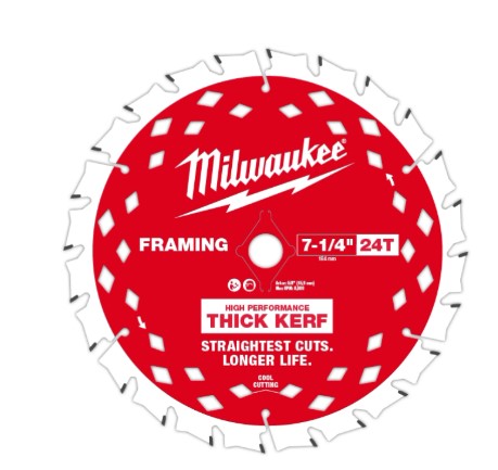 [tm48410740] Milwaukee 7-1/4" 24T Thick Kerf High Performance Framing Circular Saw Blades