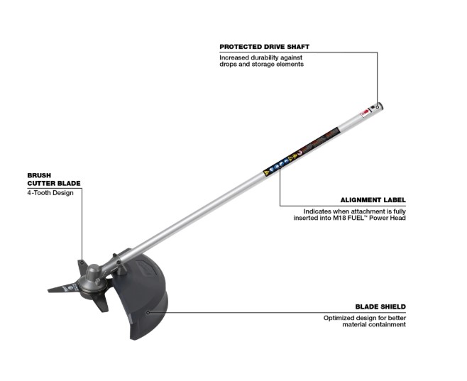 [tm49162738] Milwaukee M18 FUEL QUIK-LOK Brush Cutter Attachment