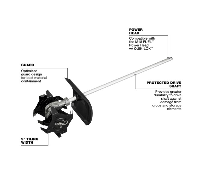 [tm49162739] Milwaukee M18 FUEL QUIK-LOK Cultivator Attachment