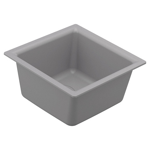 Moen 15 3/4 x 15 3/4 x 7 Granite Single Bowl Undermount Or Drop In Bar Sink, Gray