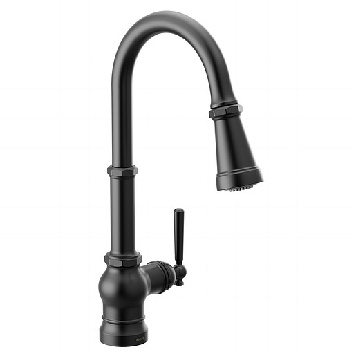 [fms72003bl] Moen Pulldown Paterson Kitchen Bl Lever and Wheel Handle Included Spot Resist Stainless