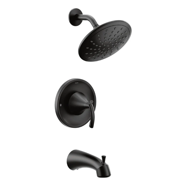 [fmt2843epbl] Moen Glyde Tub & Rainshower Black Eco Performance Trim Kit