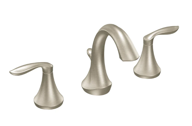 [fmtv6420bn] Moen Eva 8" to 16" Centers 2Handle Lav Faucet Brush Nickel