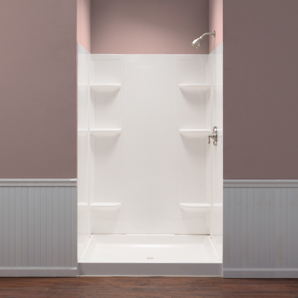 Mustee 60"x30" Shower Walls White
