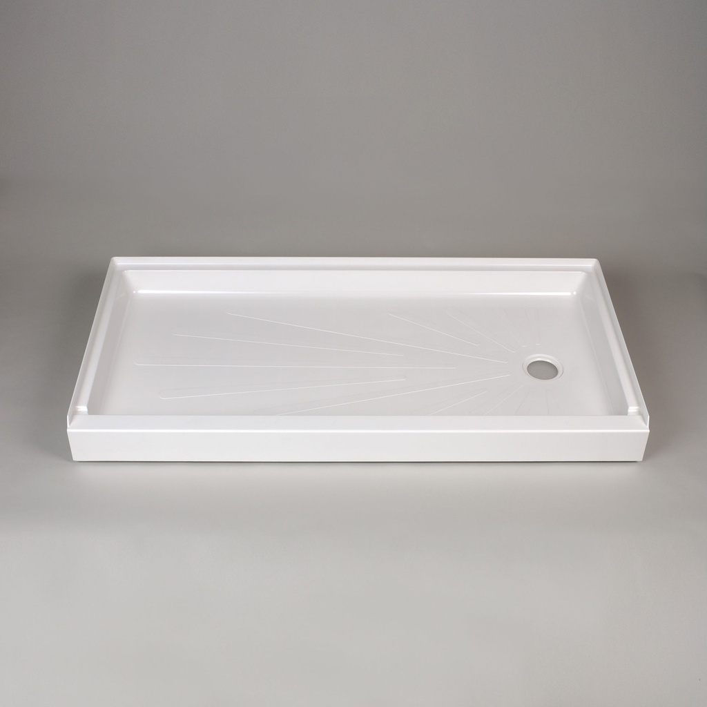 Mustee 60x30Shower Base Right White
