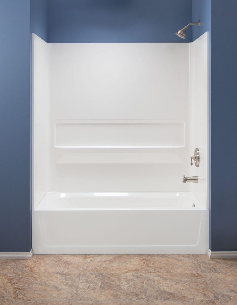 Mustee 30"x60" Tub Walls White Mounts to studs