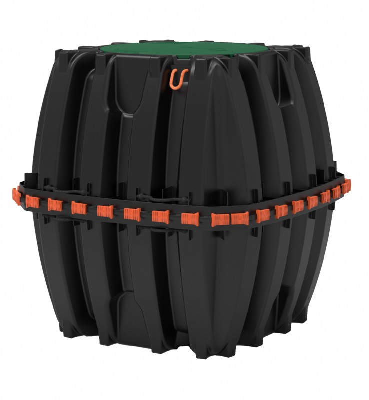 300 Gallon 1 Compartment Septic Tank Infiltrator 51"W x 51"L x 51"H - 1 Manhole