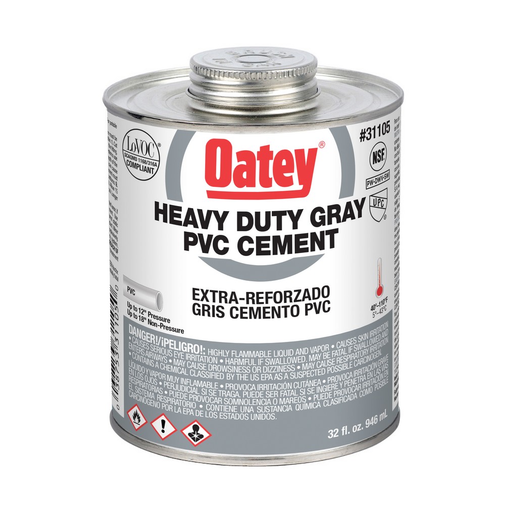 PVC Heavy Grey Cement Quart Oatey