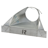 12" Modified Apron for Poly Culvert Galvanized with Rod