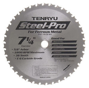 7 1/4 Carbide Tenryu Blade 1/8 -1/4
