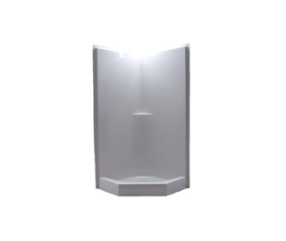 [fs138] Salo 38" Neoangle Shower White 39-1/2"W x 39 -1/2"D x 82"H