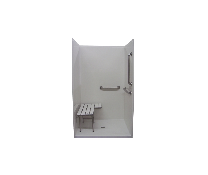 Salo 38" Shower ADA White 38-1/4"W x 38-3/4"D x 78"H Unit with Reinforced Walls.