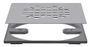 Round to Square Stamped Strainer SN Sioux Chief Satin Nickel