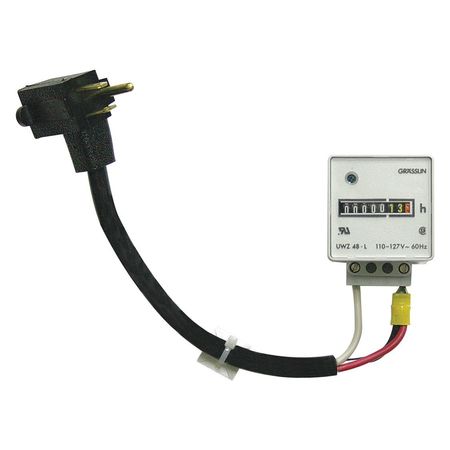 Elapsed Time Meter with Plug 120vt