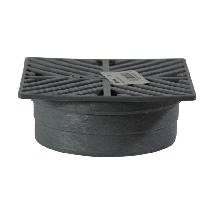 5" Square Grate (fits 4" pipe) Plastic